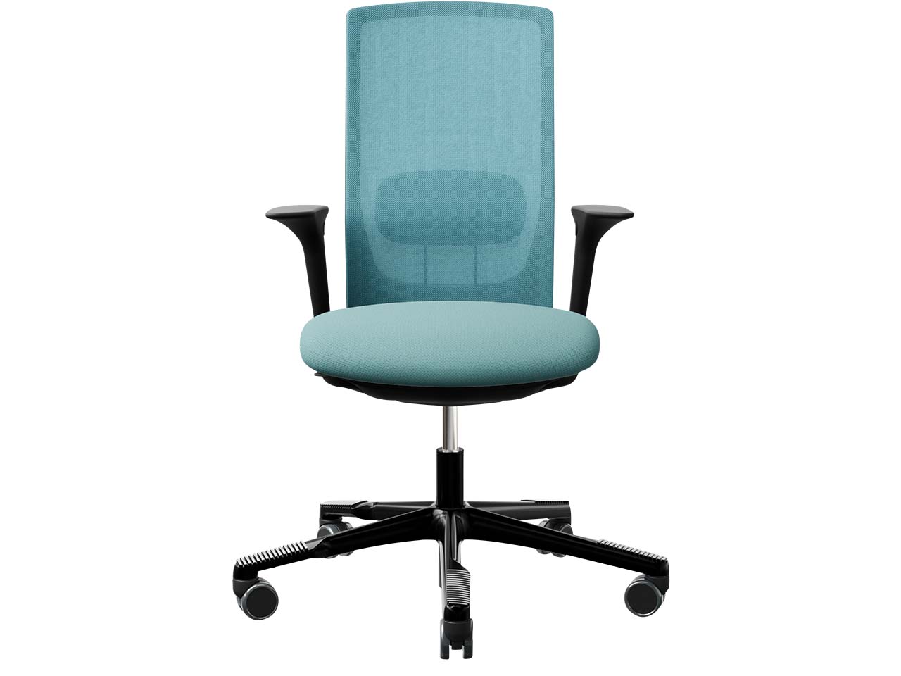 HAG Bürodrehstuhl "Futu mesh 1100-S" mit AL, Gestell: schwarz, Stoff: "FutuKnit" Frost