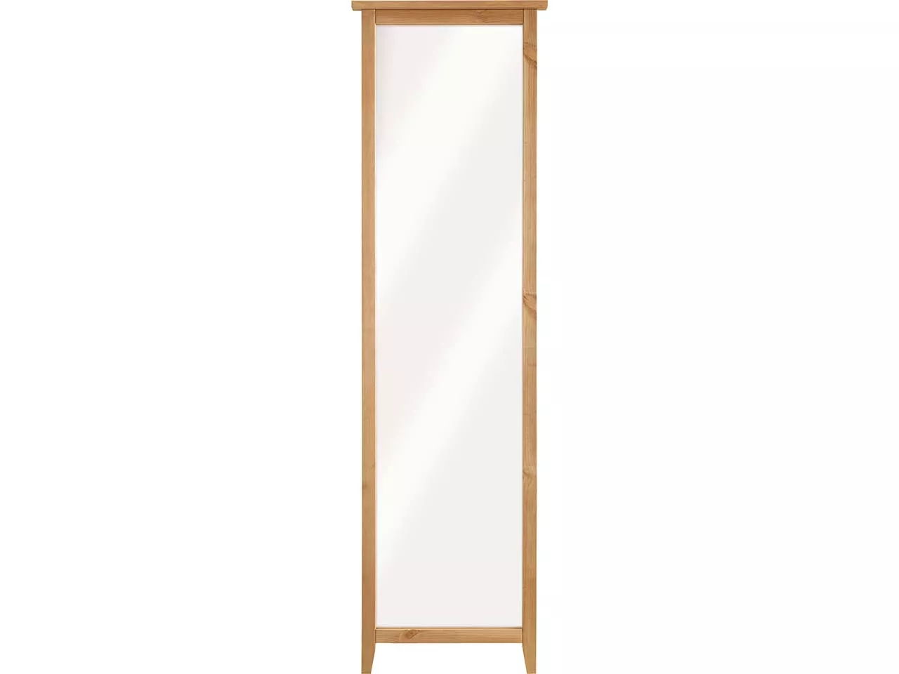 Spiegel-Paneel Garderobe "Solvita", B 58 x T 7,5 x H 200 cm, Kiefer gelaugt