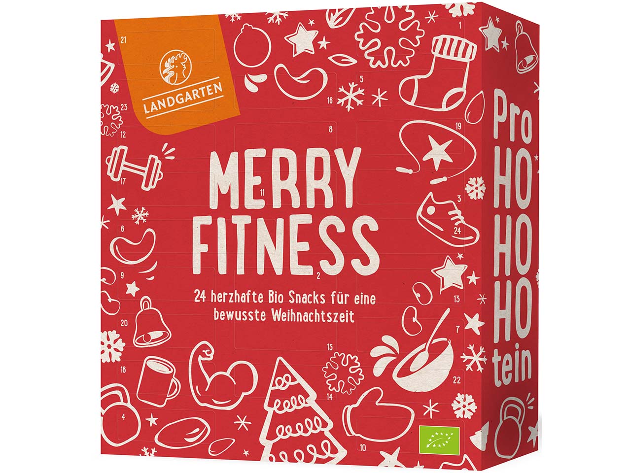 Landgarten Bio-Adventskalender mit herzhaften Snacks, 380 g