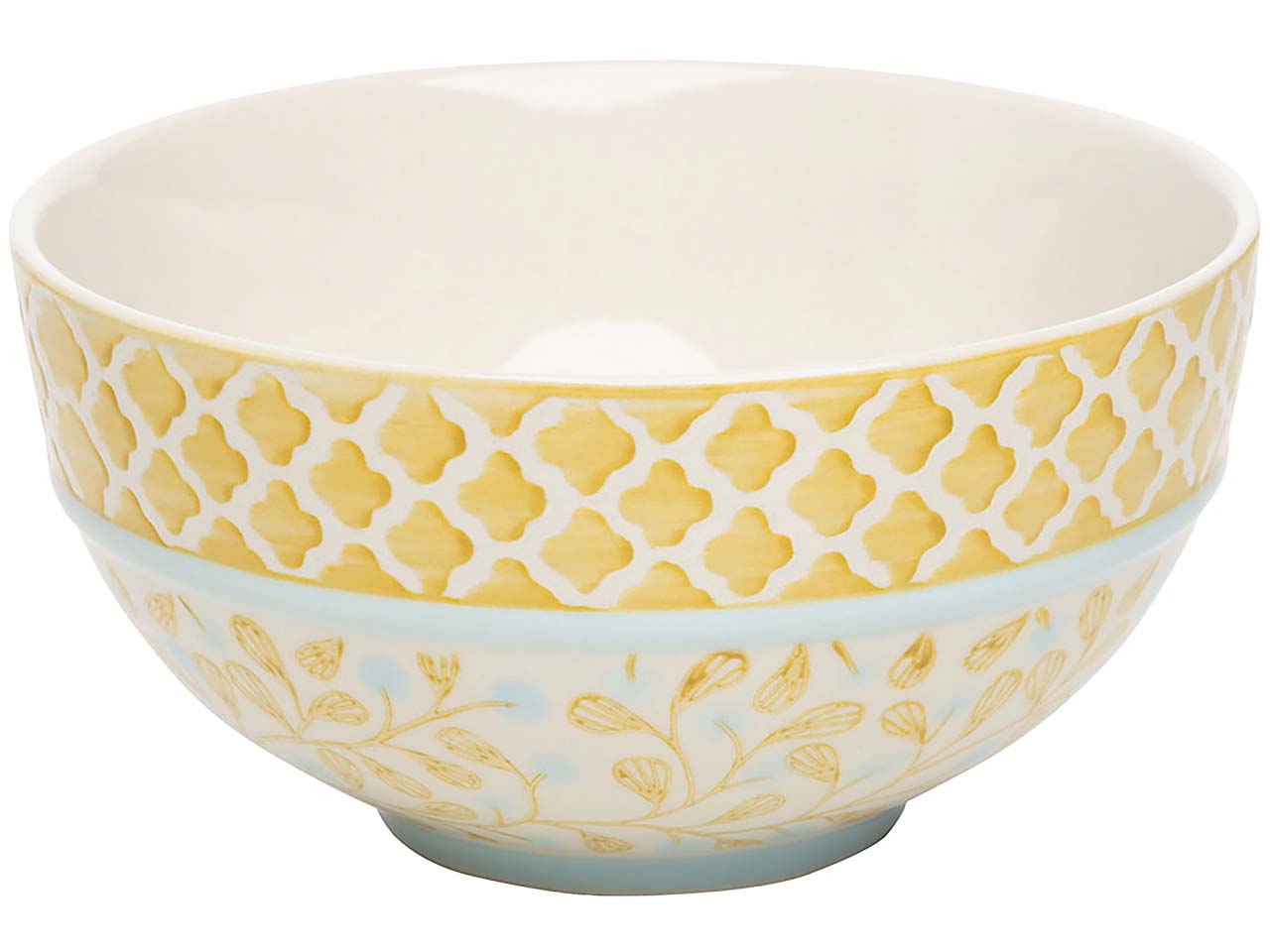 tranquillo Schüssel "TRADITIONAL" aus Porzellan Ø 14 cm, yellow