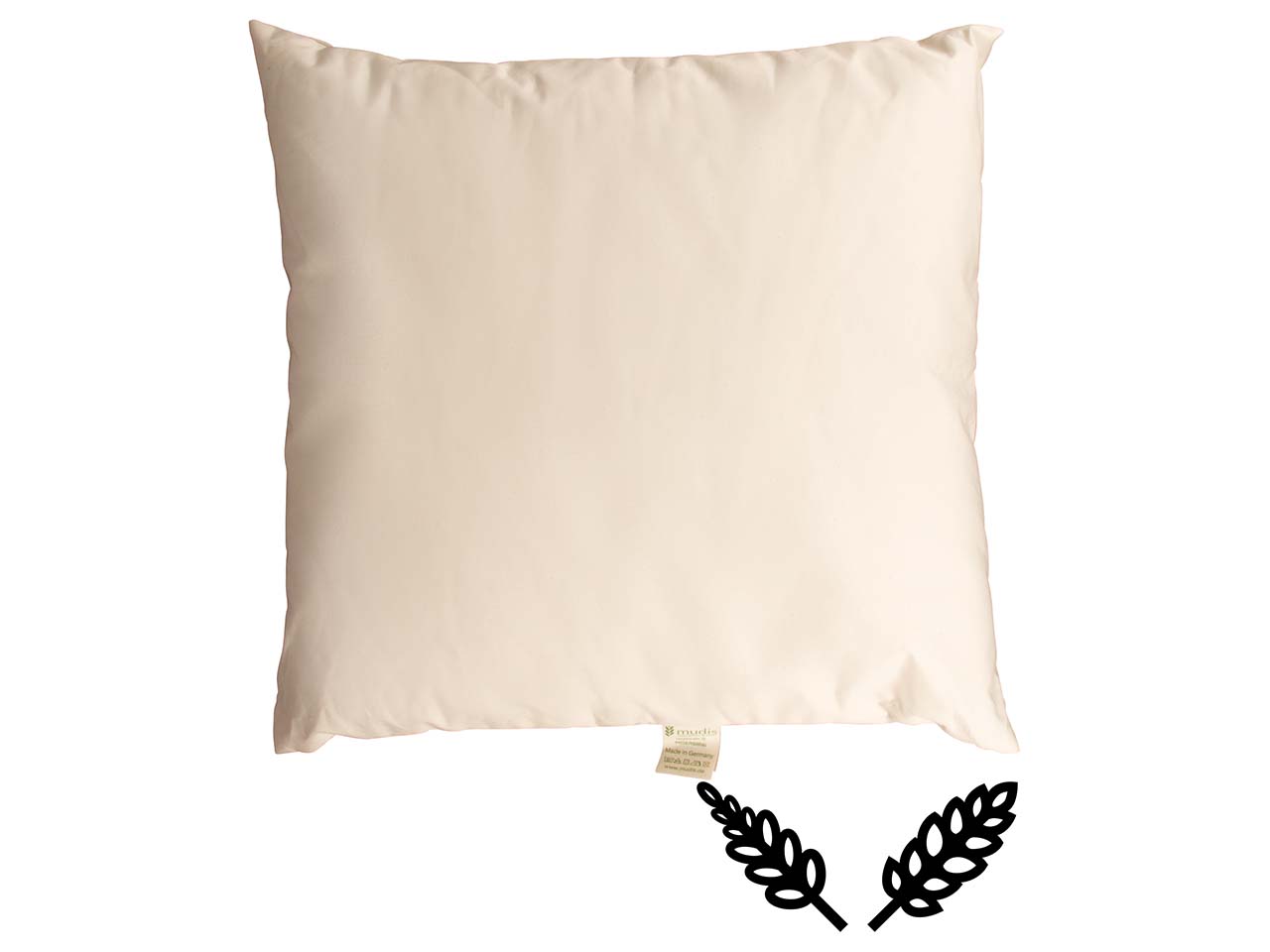 mudis Kopfkissen 40 x 40 cm mit Hirseschalen/Dinkelspelz