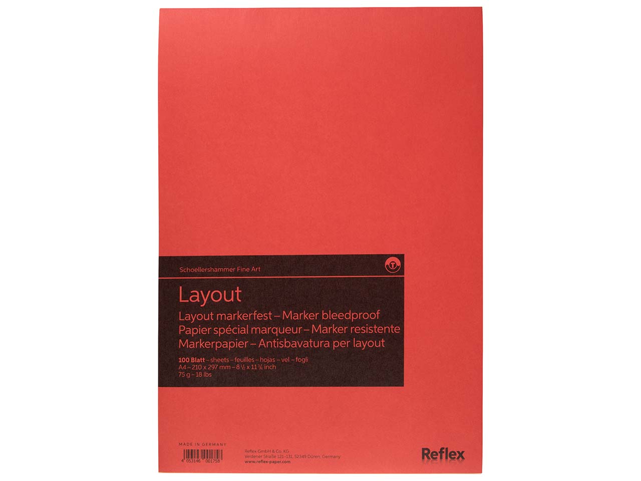 SCHOELLERSHAMMER Zeichenblock "Layout" DIN A4, 75 g/m², 100 Blatt