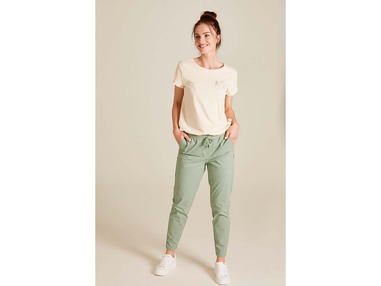 tranquillo Bio-Damen-Hose im Jogger-Style, granite green, Gr. 36