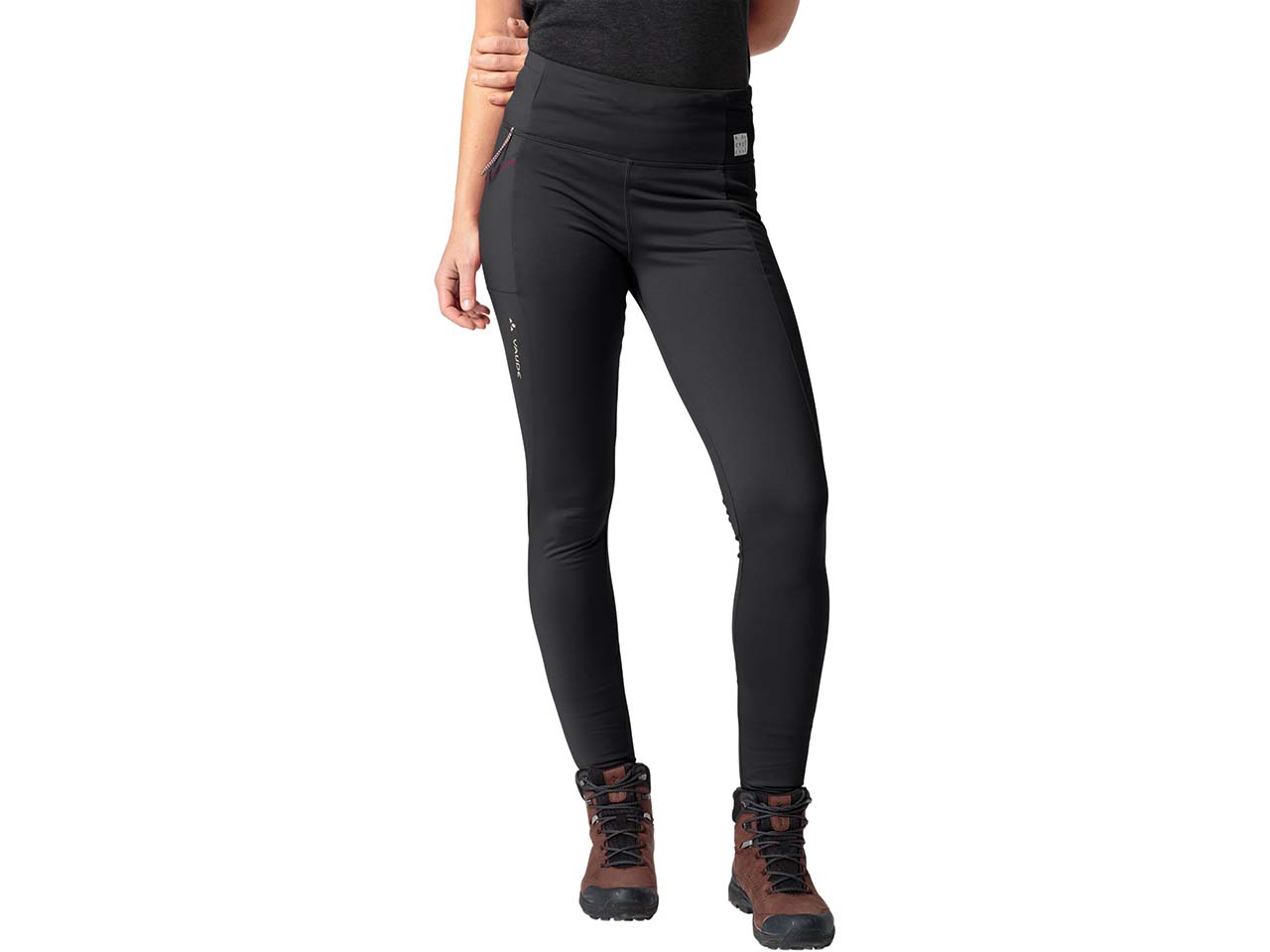 VAUDE Damen-Winter-Leggings "Neyland" mit aufgerauter Innenseite, black, Gr. 36