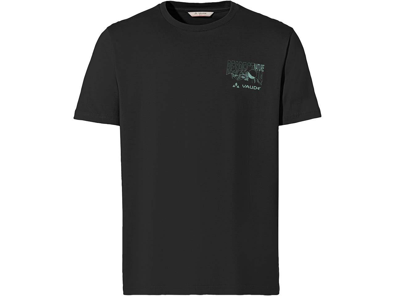 VAUDE Herren-T-Shirt "Spirit II" mit Rückenaufdruck, black, Gr. XL