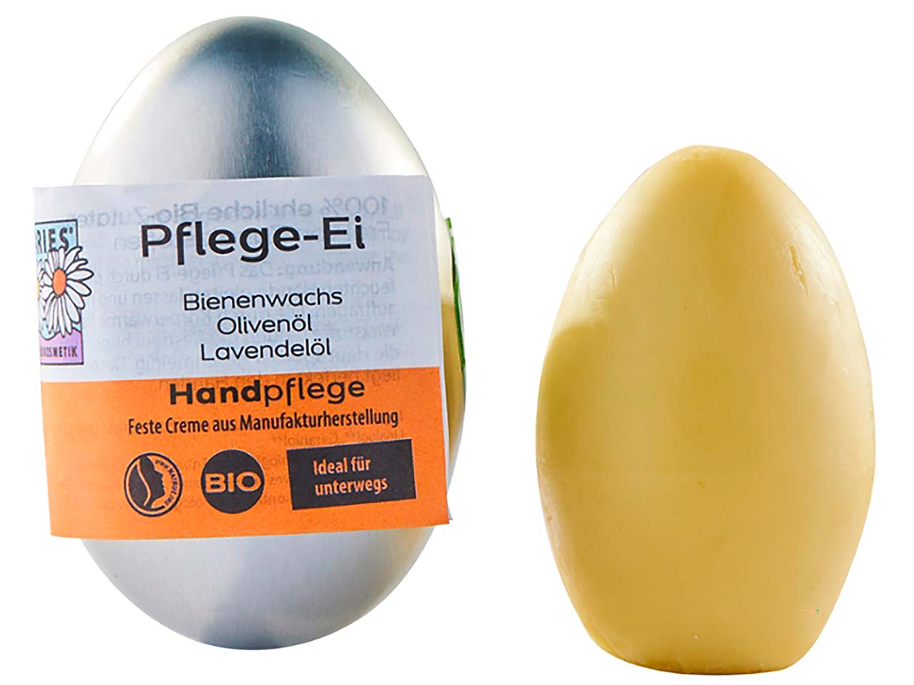 ARIES Feste Handcreme "Stapeler Reise-Ei" in Dose, 50 g