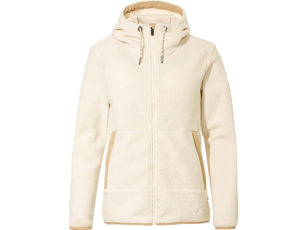 VAUDE Damen-Fleecejacke 'Manukau II' mit weitenregulierbarer Kapuze, ecru, Gr. 36