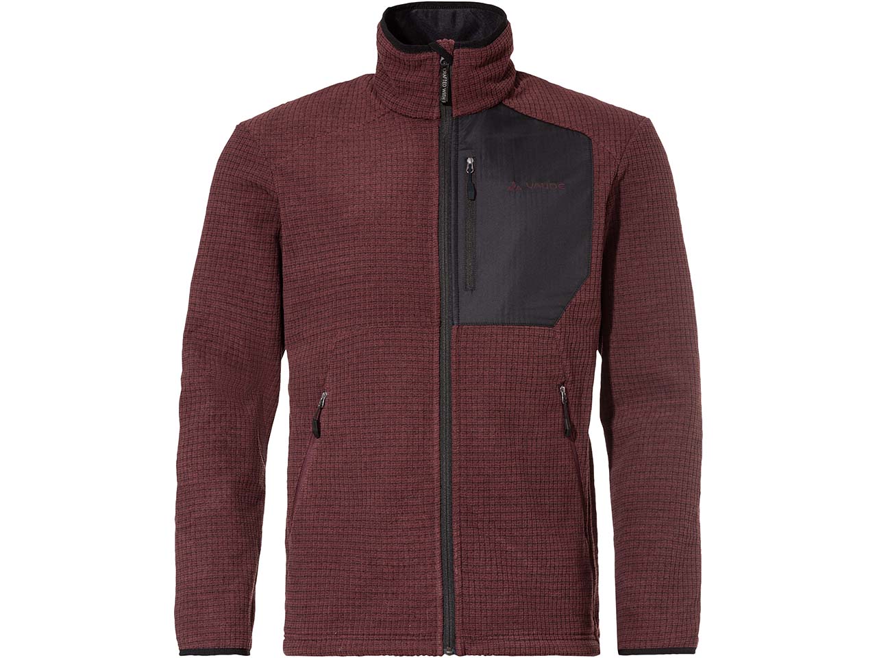 VAUDE Herren-Fleecejacke "Neyland" mit Stehkragen, dark oat, Gr. XL