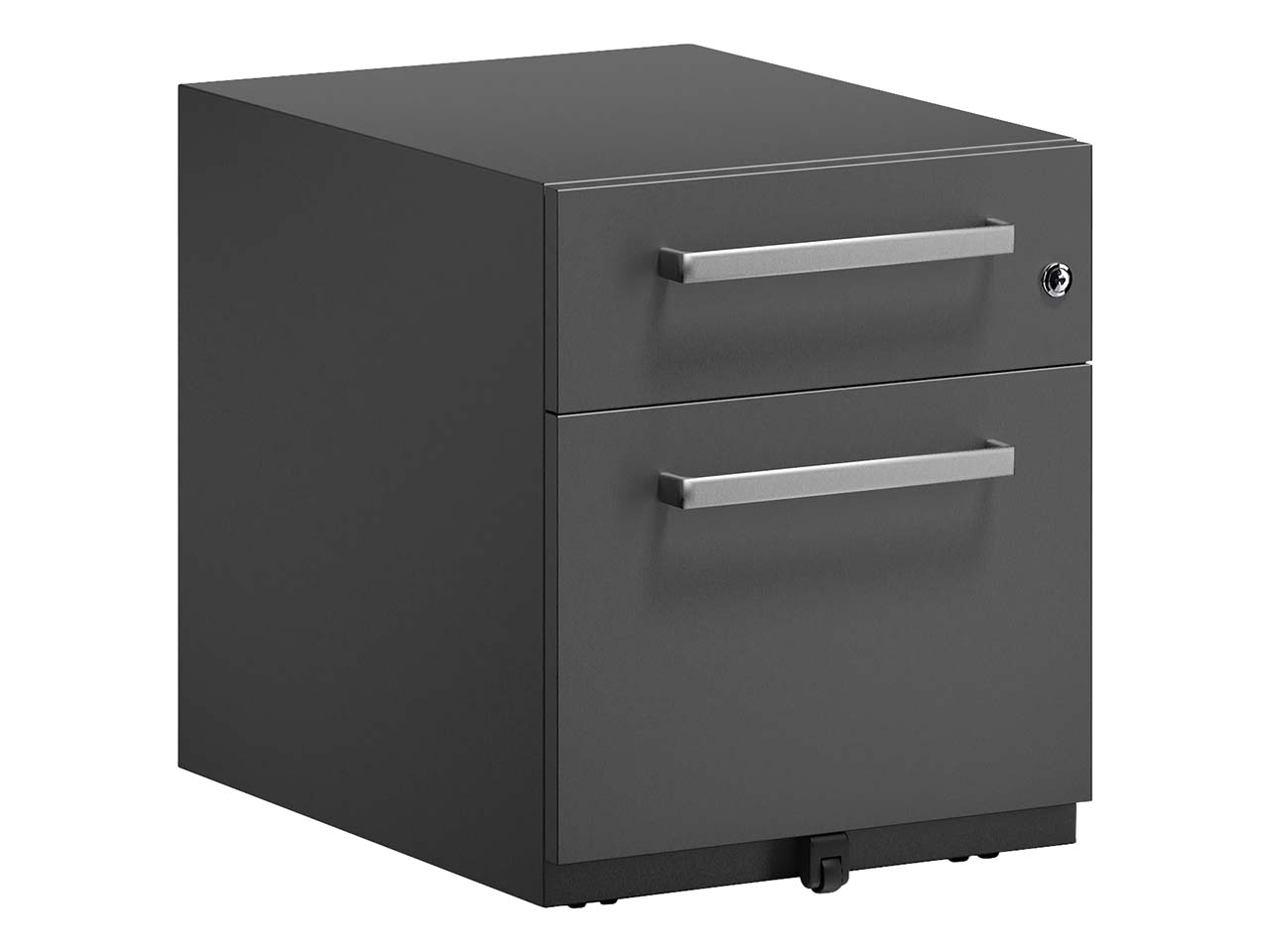 BISLEY Rollcontainer "Note" mit Griff, 1 Schublade, 1 HR T 56,5 cm schwarz