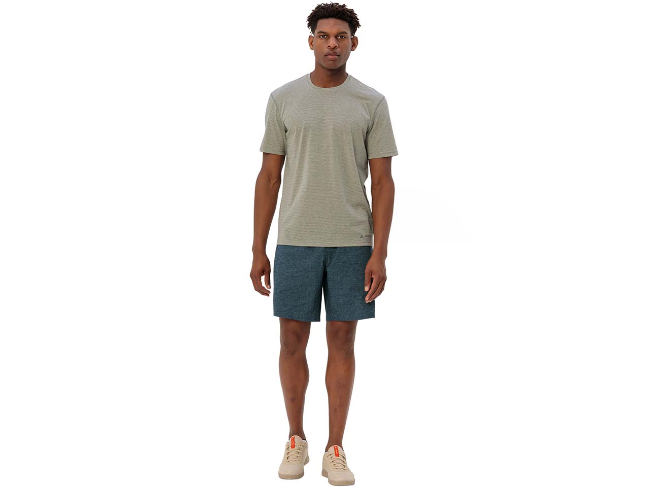 VAUDE Herren-T-Shirt "Mineo Striped II" mit Rundhalsausschnitt, agave, Gr. S