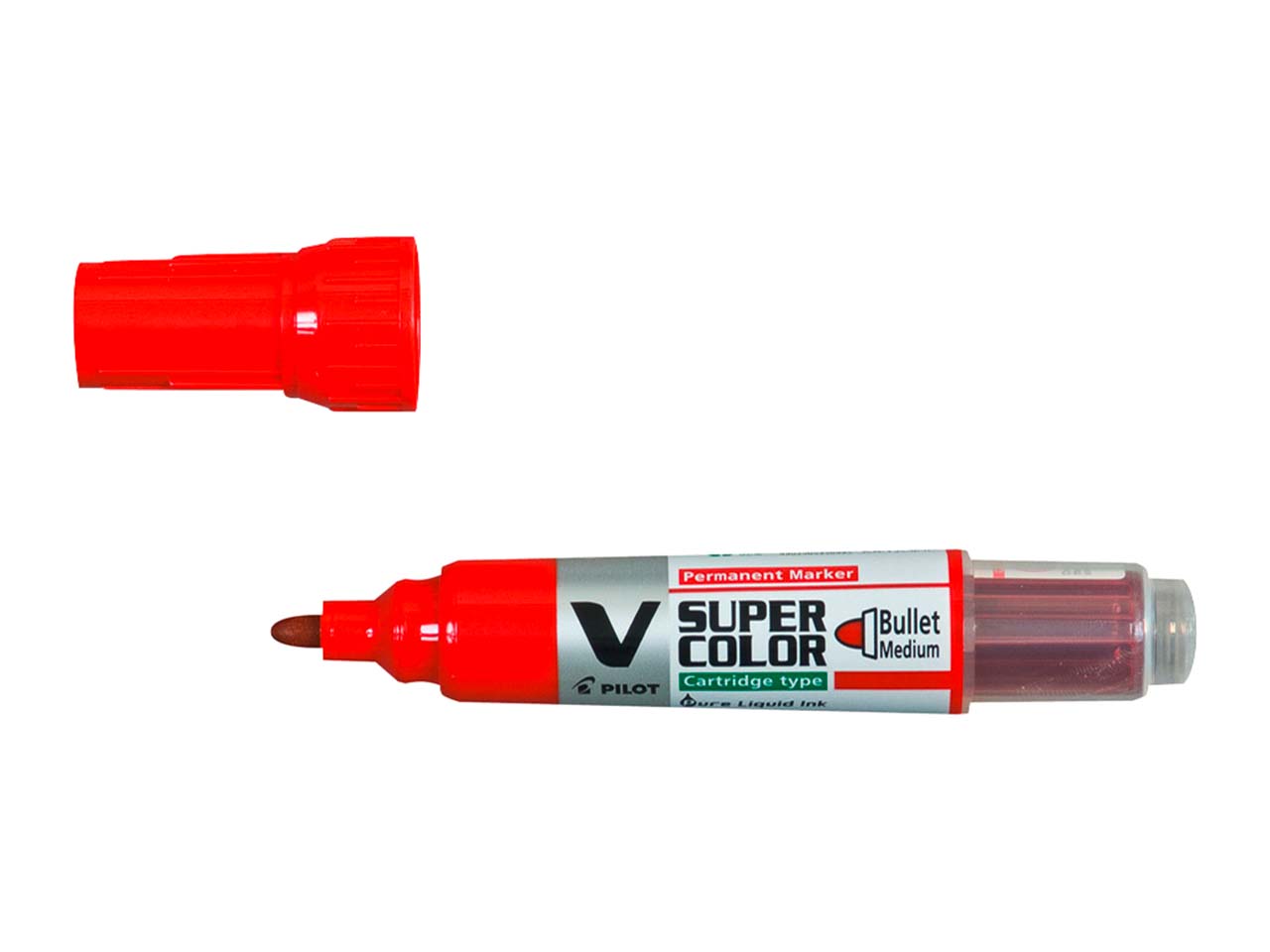 Pilot Permanentmarker "V Super Color Begreen" Rundspitze M rot