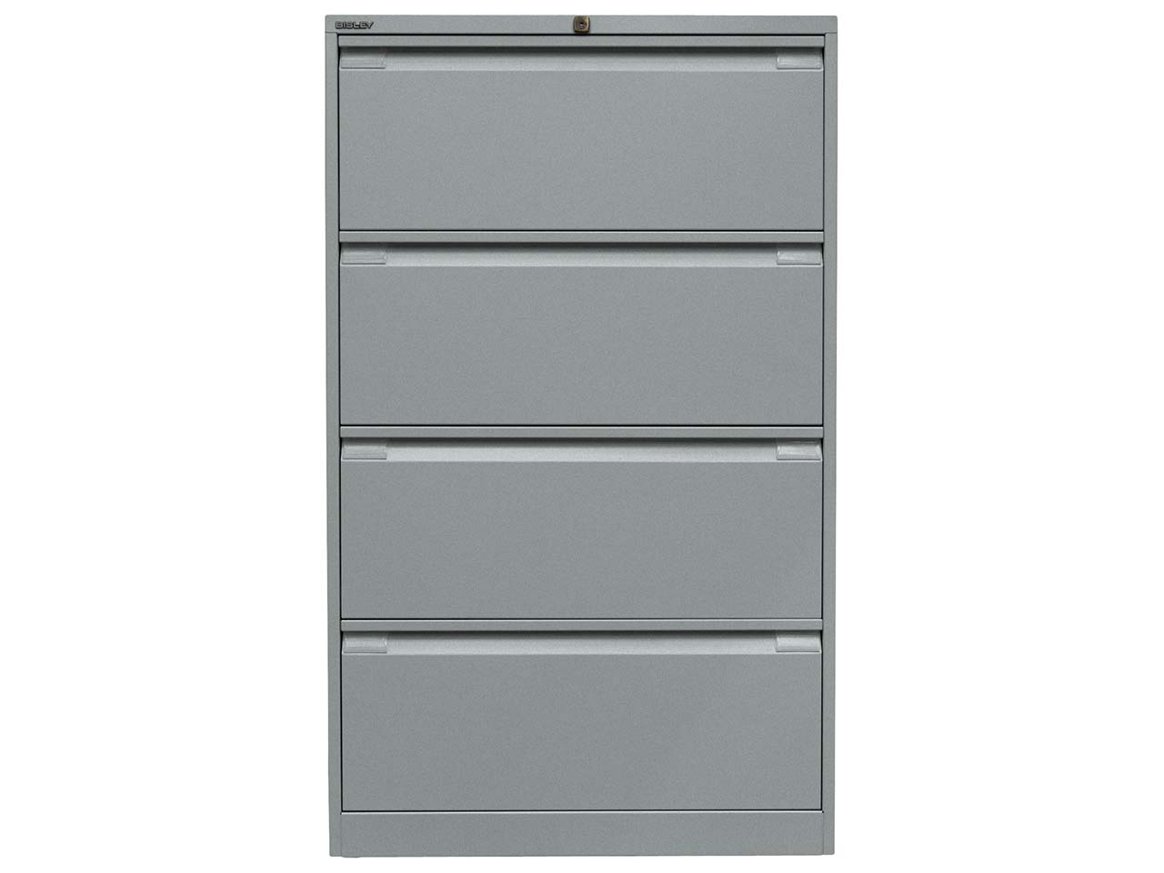 Bisley Registraturschrank silber 4 Schubladen 2-bahnig