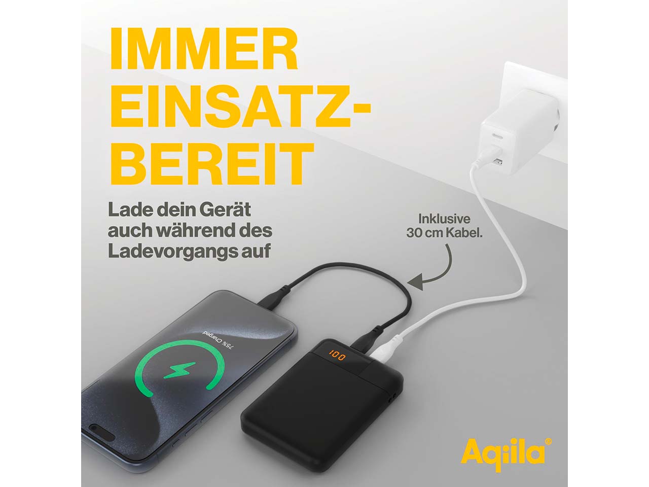 Aqiila Powerbank "Powerbird B5" 5.000 mAh, schwarz