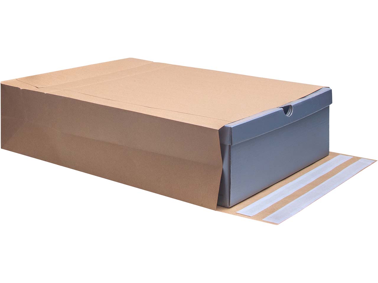 Bong 200 Versandtaschen 'e-Green' 450x350x120 mm (ähnl. C3), 2xHK, braun 100 g/m²