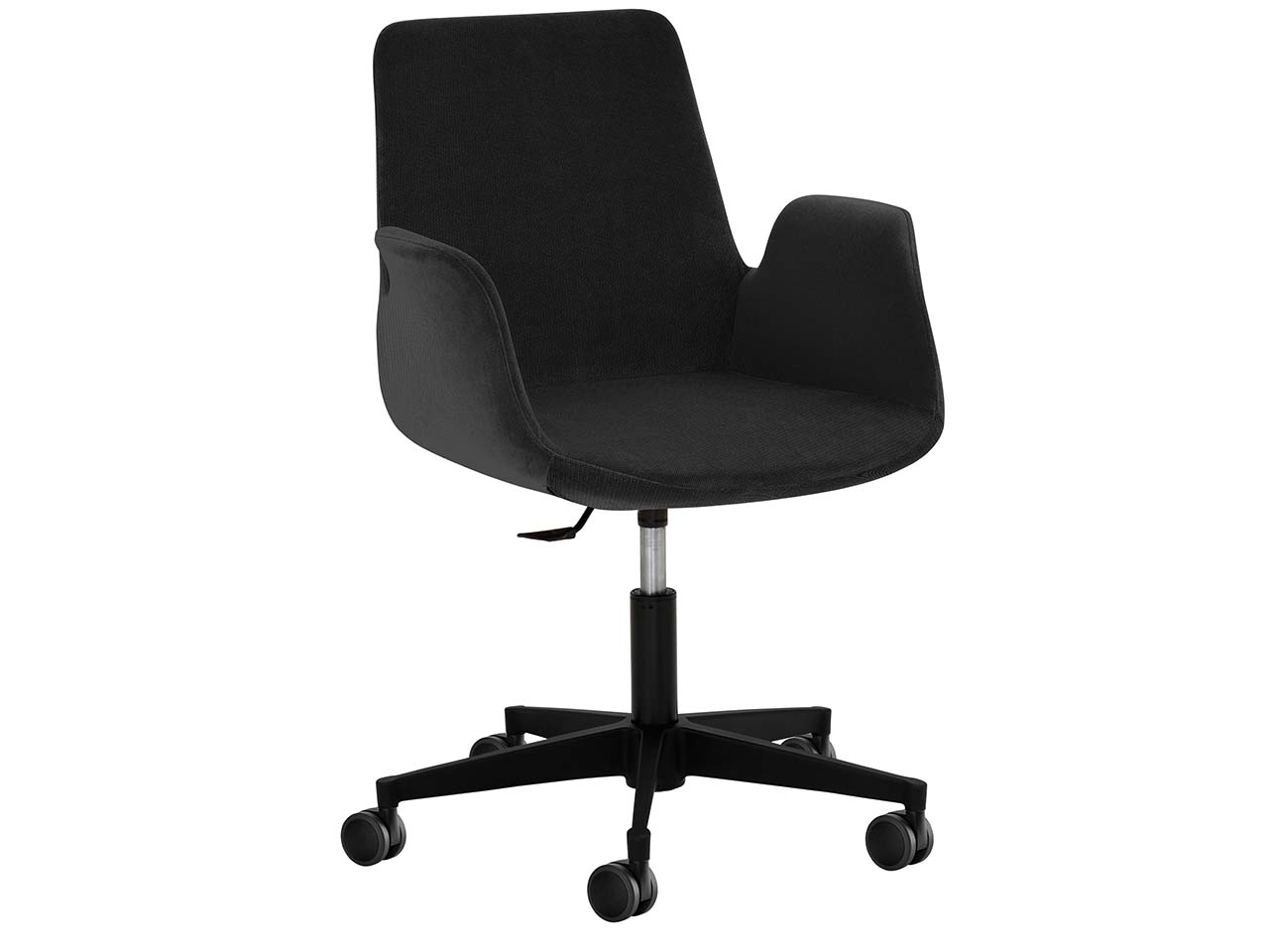 Besucherstuhl "2010" mit Kunststoff-Fußkreuz, schwarz