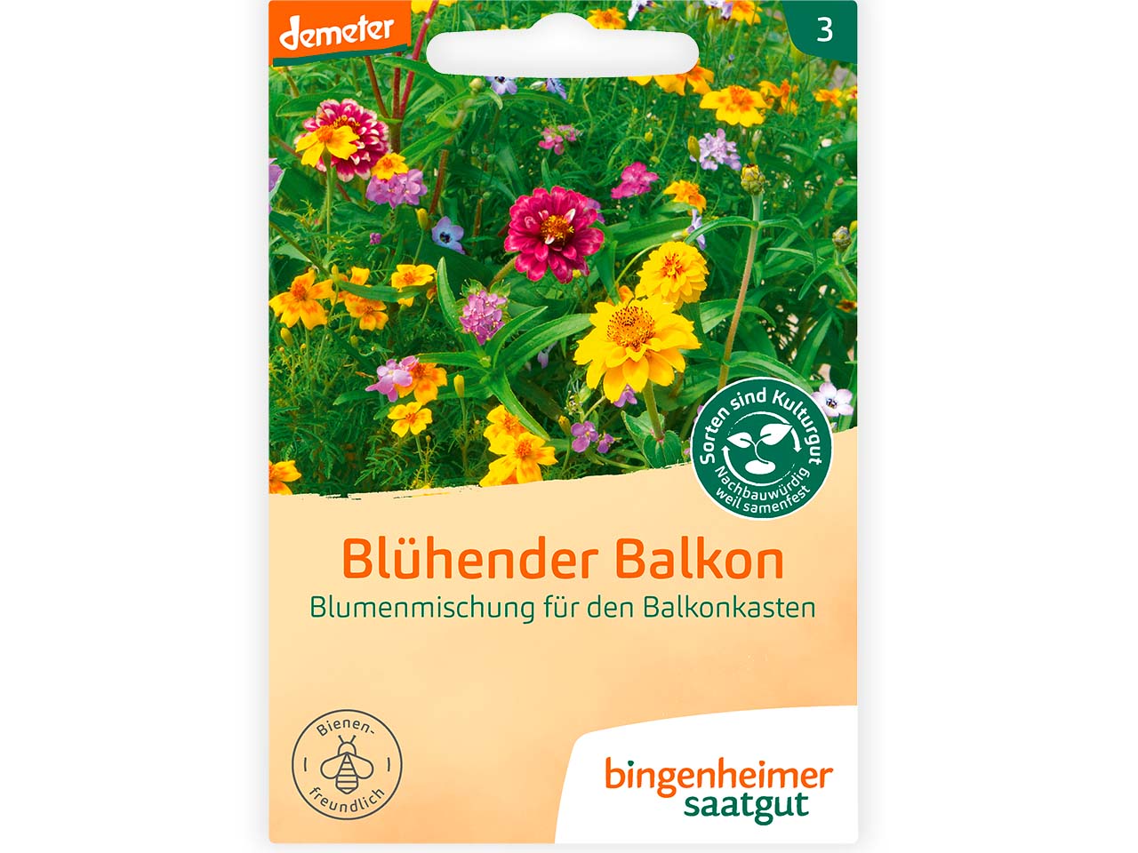 bingenheimer saatgut Bio-Saatmischung "Blühender Balkon", 1 Stk.