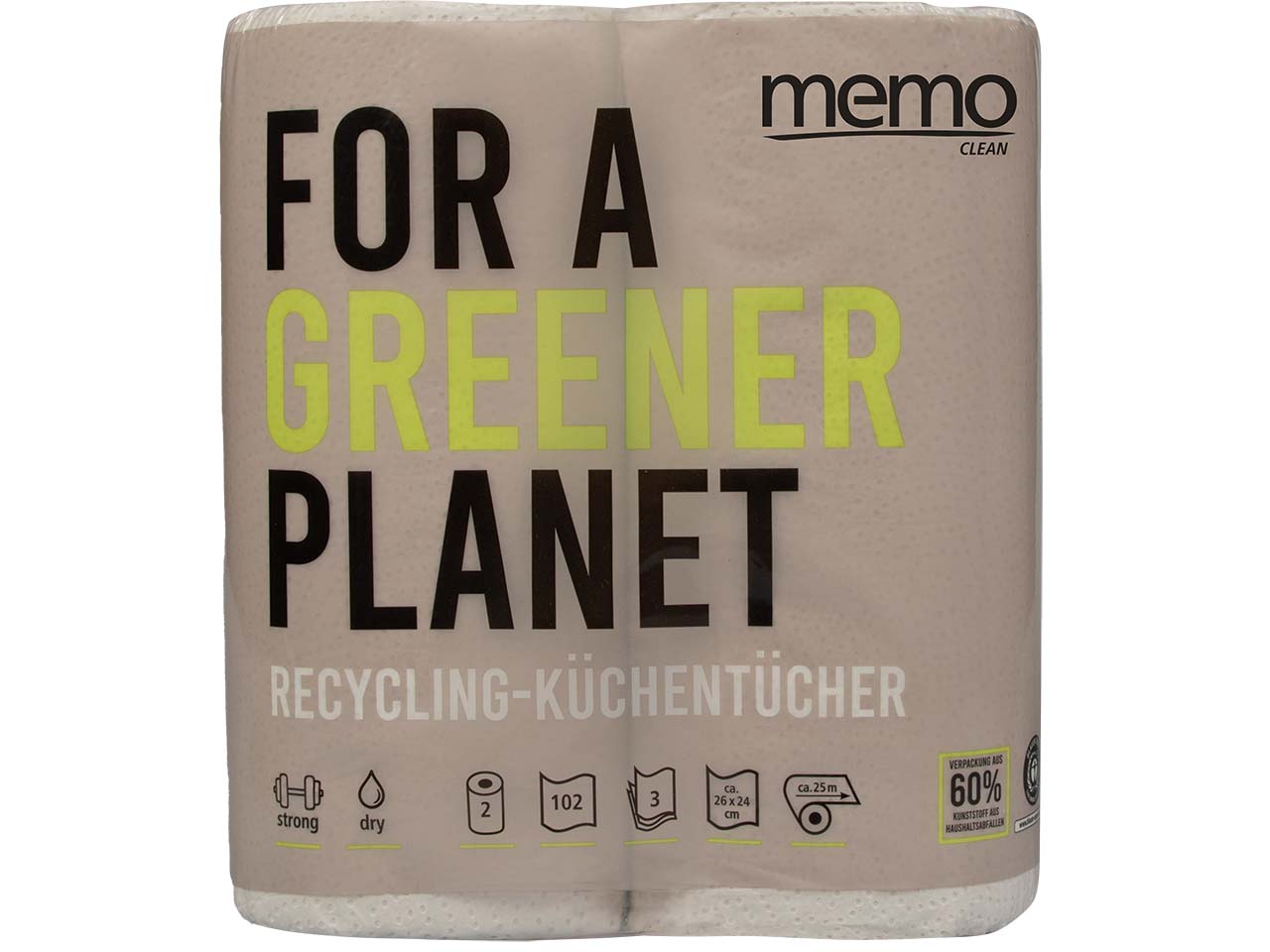 memo Küchenrollen 'Recycling Strong & Dry' 2 Stk.