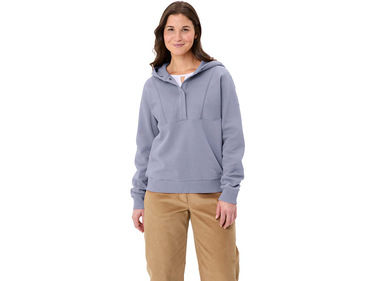 VAUDE Damen-Hoodie 'Manukau IV' mit Druckknopfleiste, dark iris, Gr. 36
