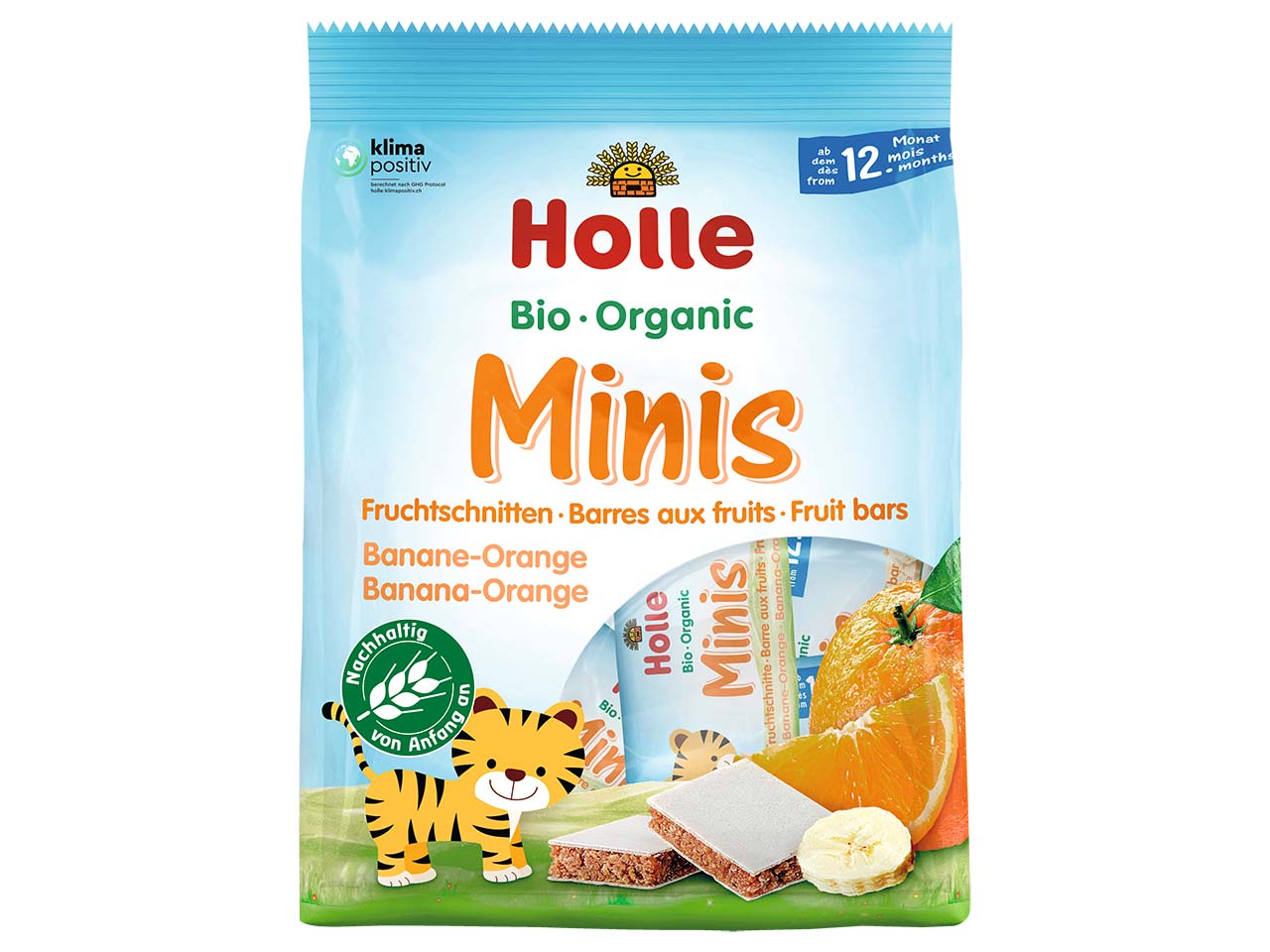 Holle Bio-Fruchtriegel "Minis" Banane-Orange, ab 12. Monat, 100 g