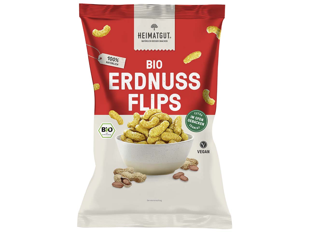 HEIMATGUT Bio-Erdnussflips , 125 g