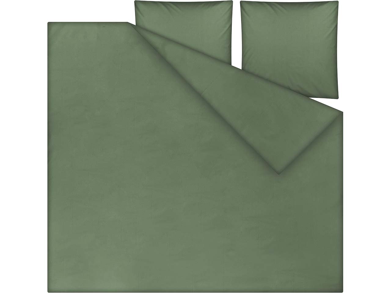 MELA Bio-Bettwäsche "MAJULI" aus Perkal, 3-tlg., 240 x 220/80 x 80 cm, herbal green