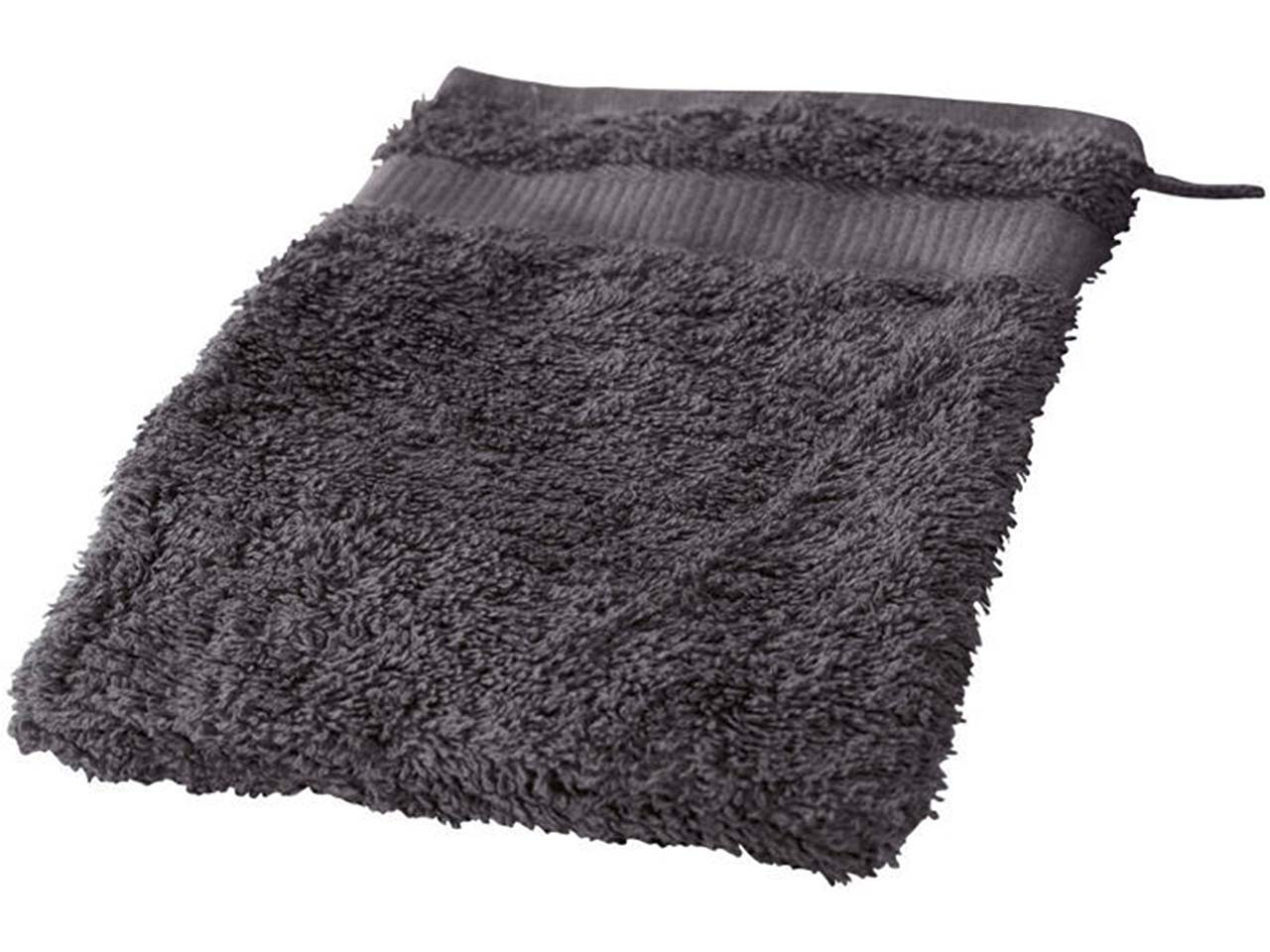 Cotonea Frottier Waschhandschuh 15 x 20 cm, Bio-Baumwolle, anthrazit