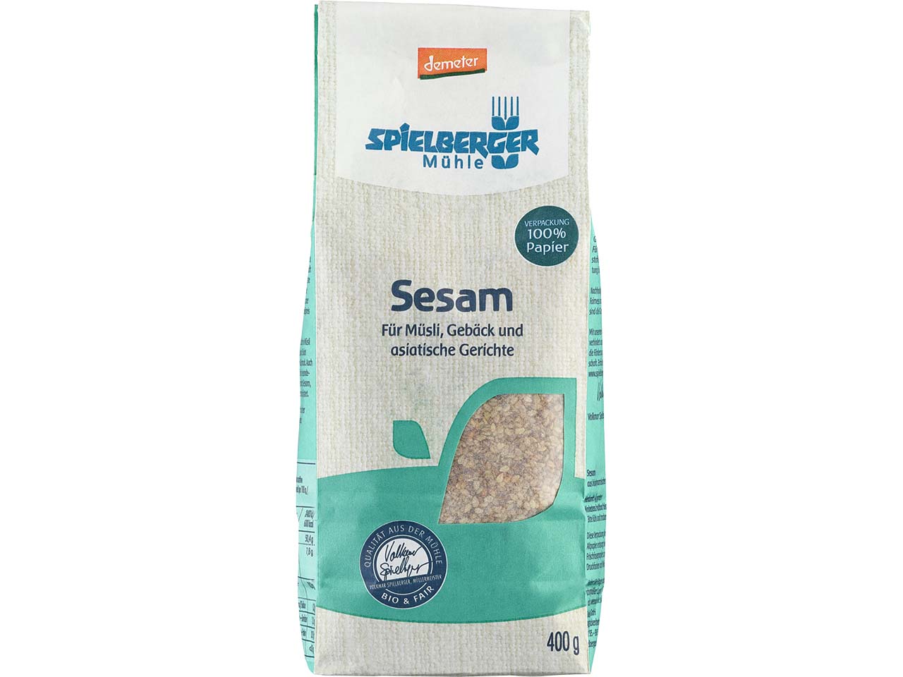 Spielberger Mühle Bio-Sesam ungeschält, 400 g