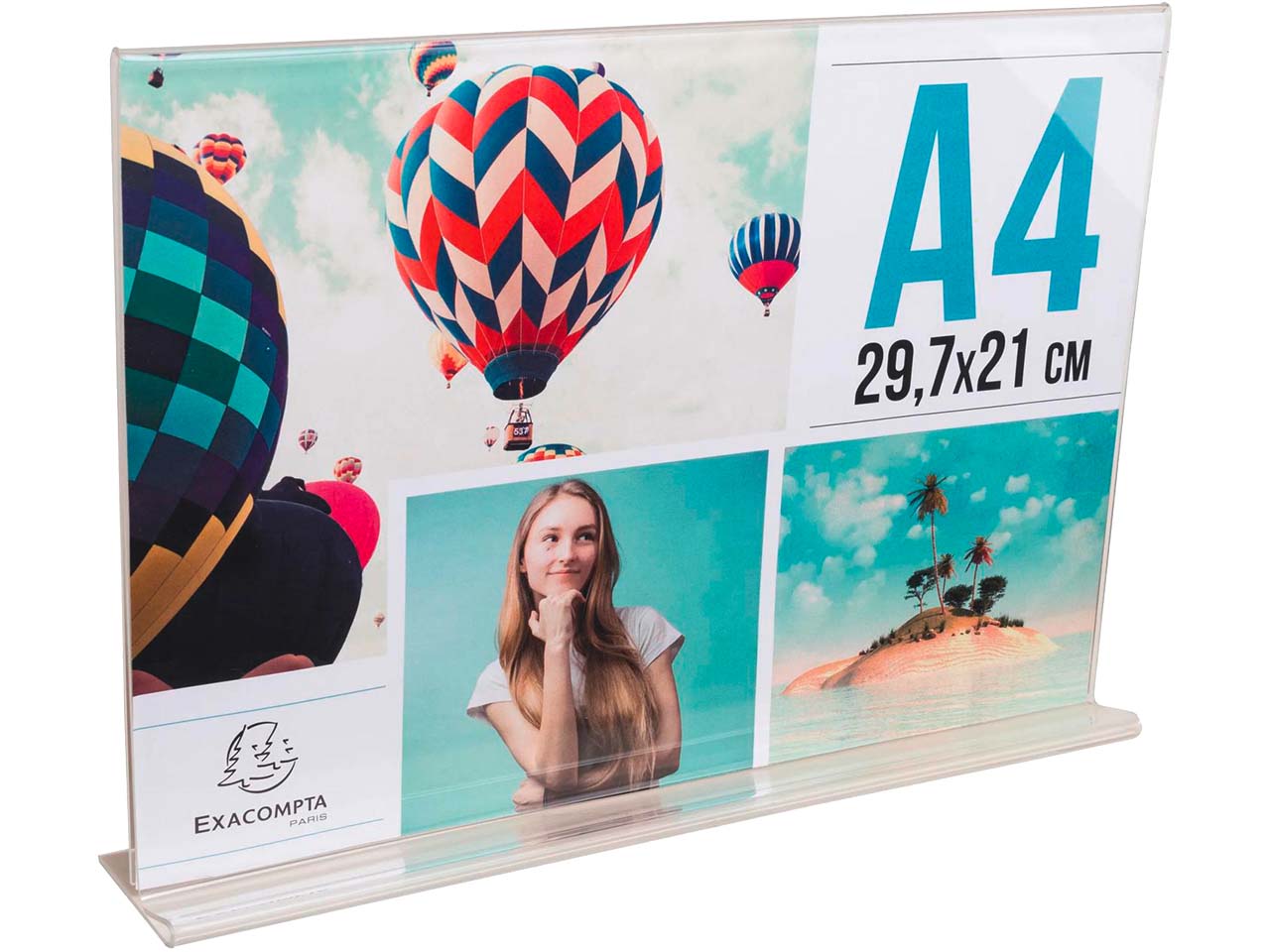 Exacompta Tischaufsteller gerade "Exacryl" aus PMMA, horizontal, DIN A4