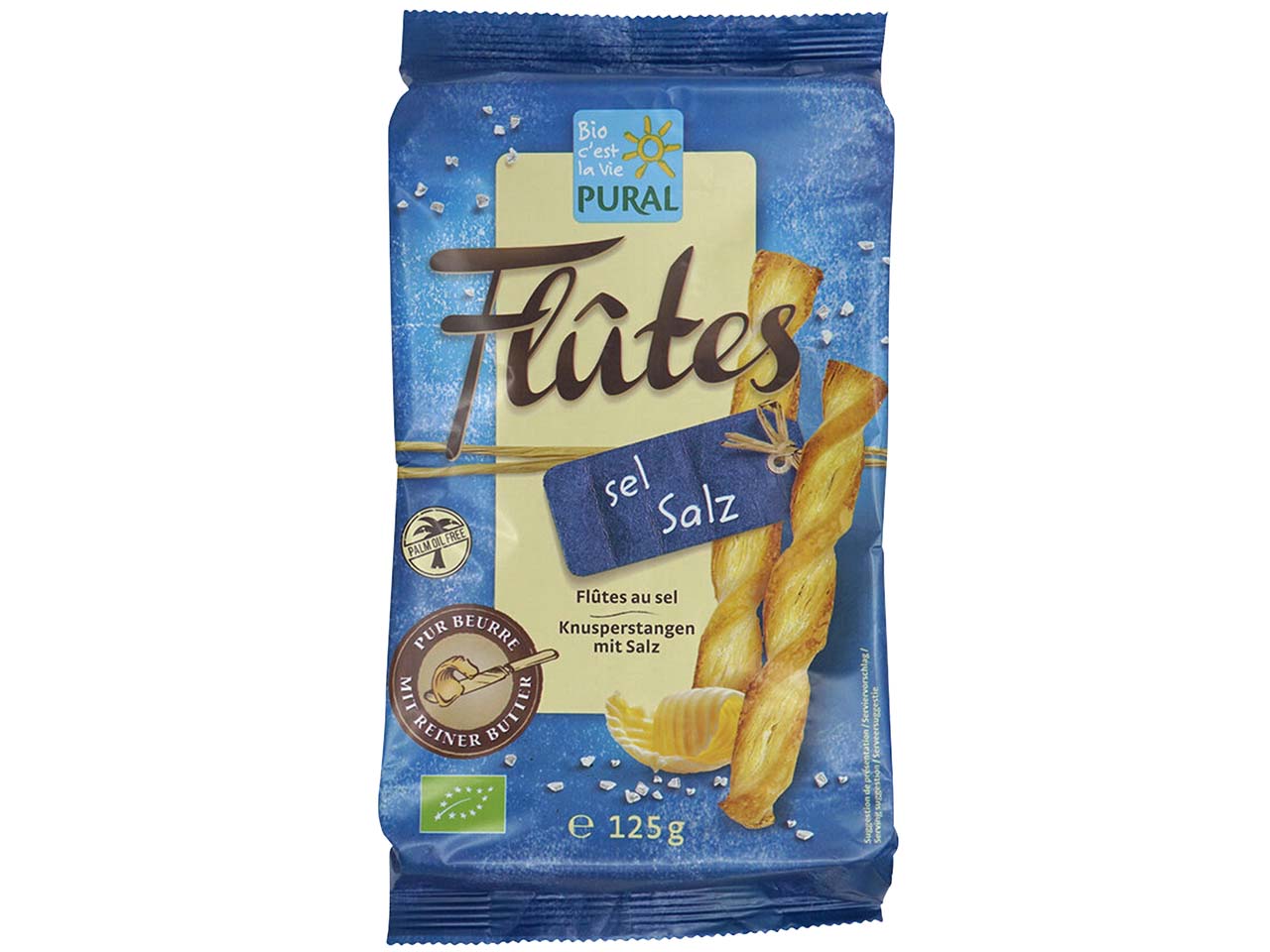 PURAL Bio-Hefegebäckstangen "Salz", 125 g