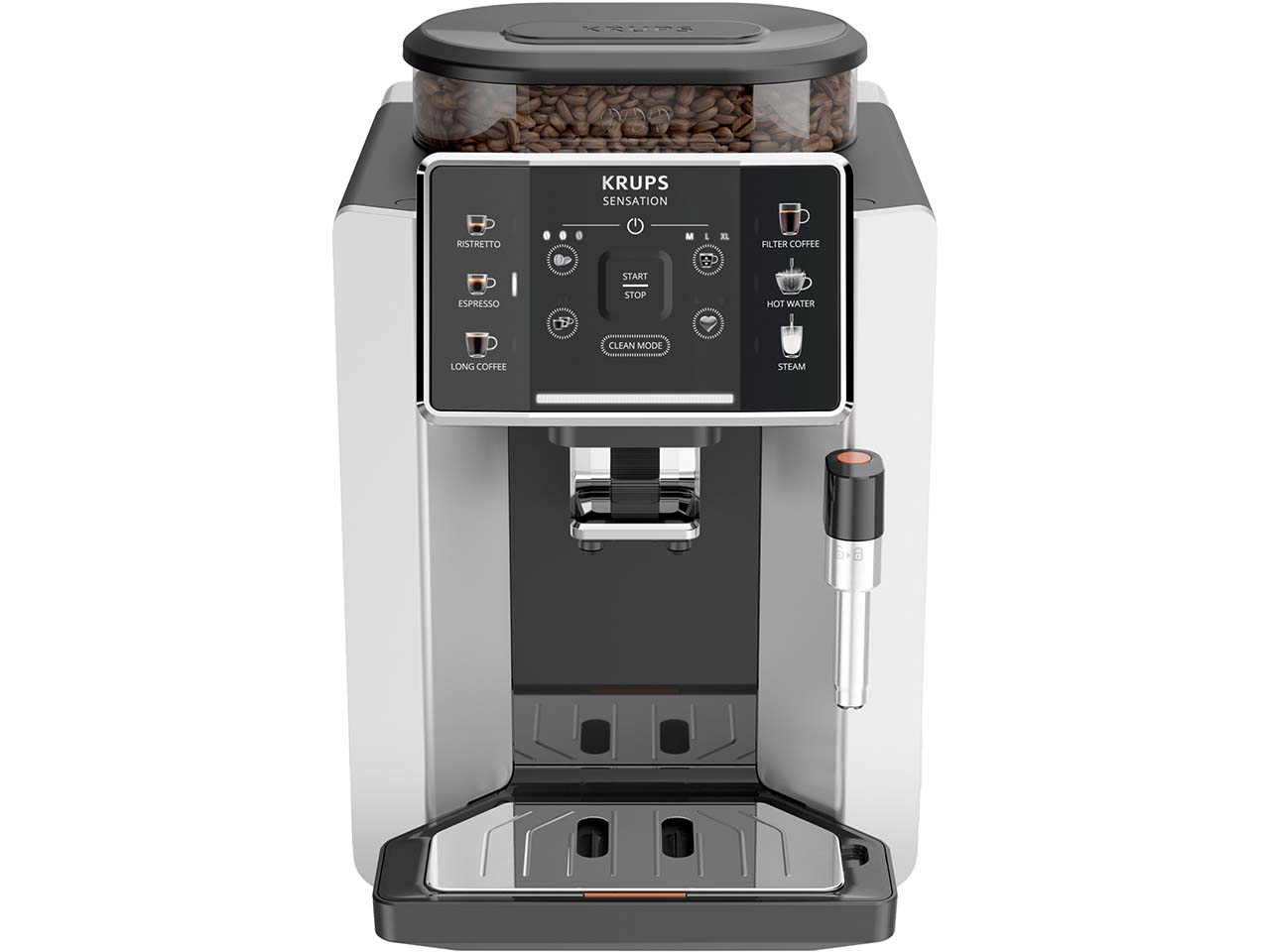 KRUPS Kaffeevollautomat "Sensation EA910E" mit Brühgruppe aus Metall, schwarz/silber