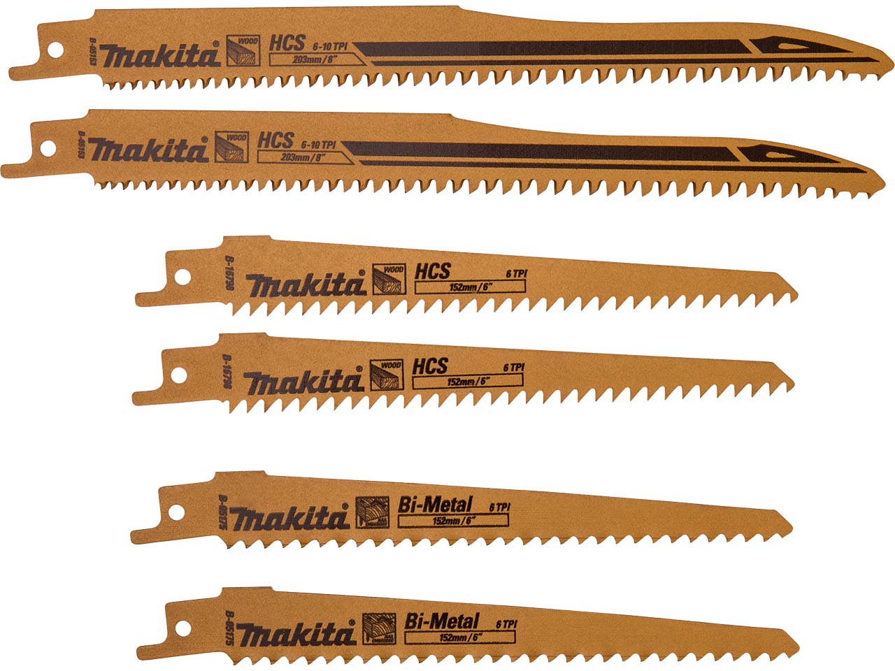 Makita Reciprosägeblatt "B-44432" Sortiment A, 6 Stk.