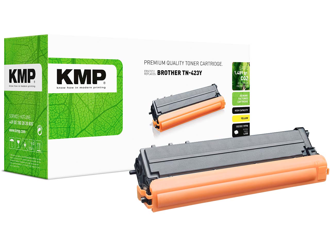 KMP Toner ersetzt Brother TN-423Y gelb