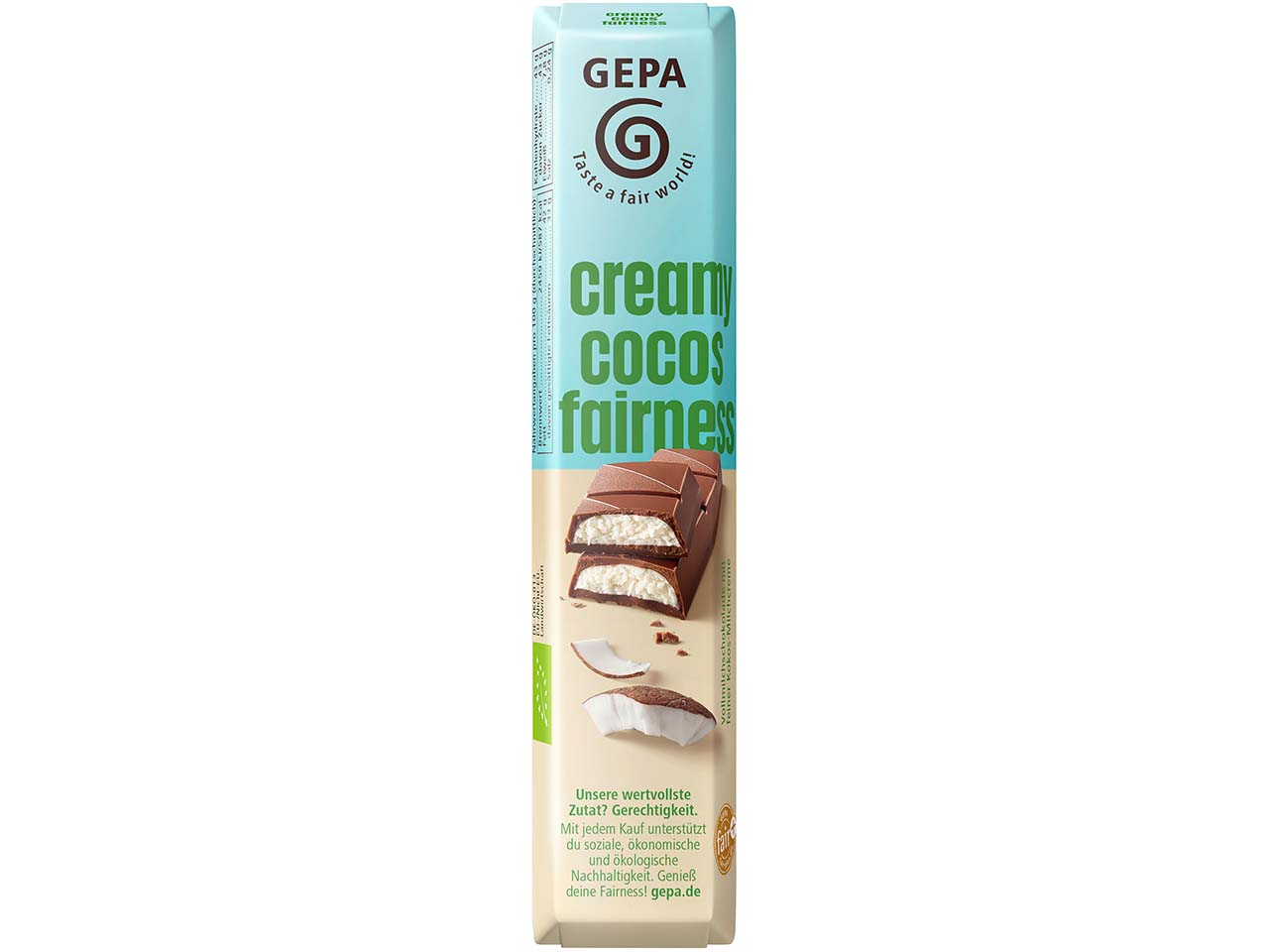 GEPA Bio-Schokoladenriegel "Creamy Cocos" Fairness, 37,5 g
