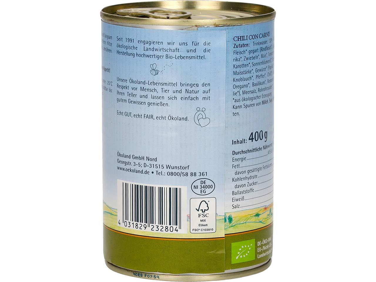 Ökoland Bio-Chili-con-Carne, 400 g