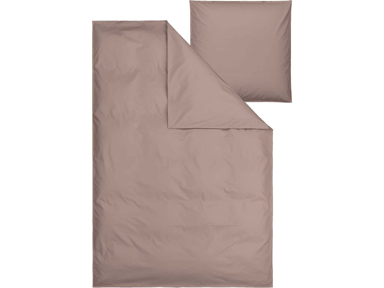 MELA Bio-Bettwäsche 'BHANU' aus Perkal, 2-tlg., 155 x 220/80 x 80 cm, mocca