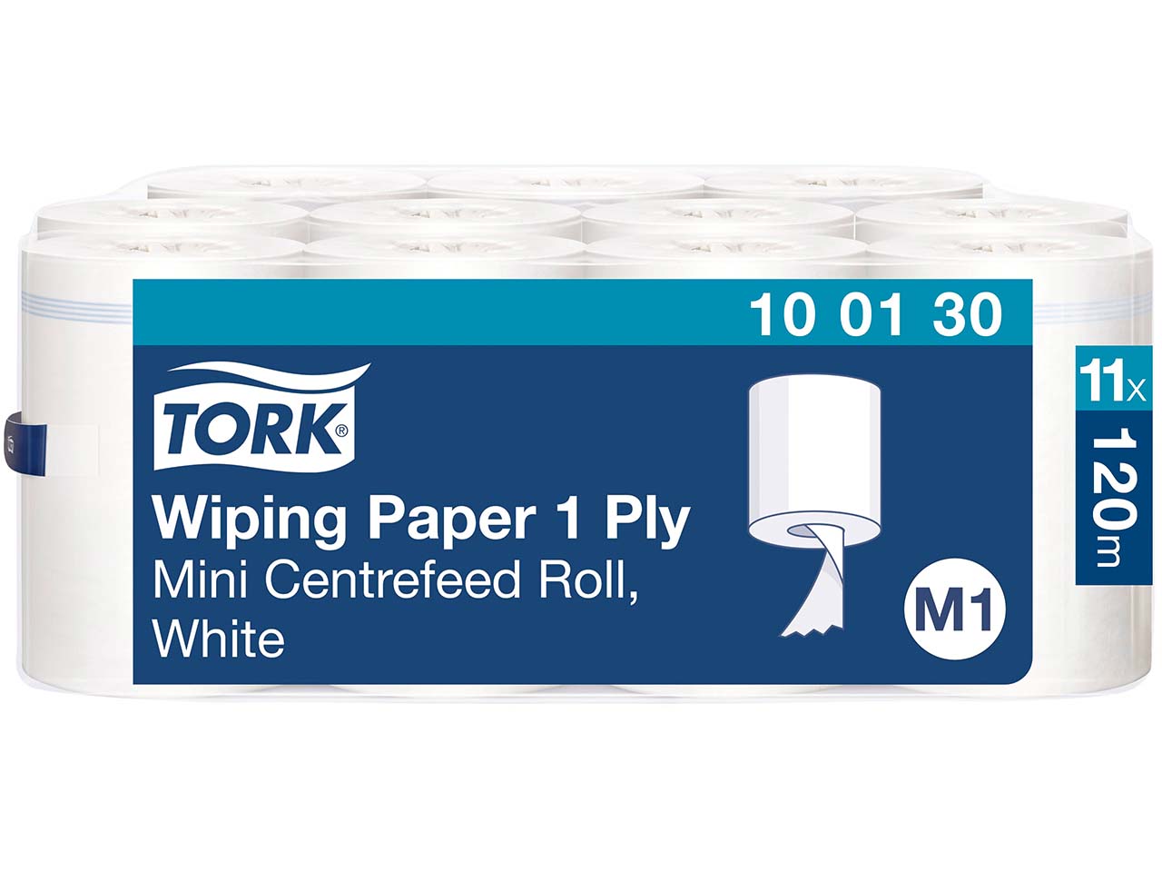 Tork Mehrzweck-Papierwischtücher mit Mini-Innenabrollung M1, 11 x 120 m, weiß