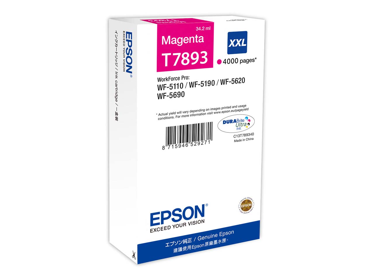 Epson Tintenpatrone T7893XXL magenta
