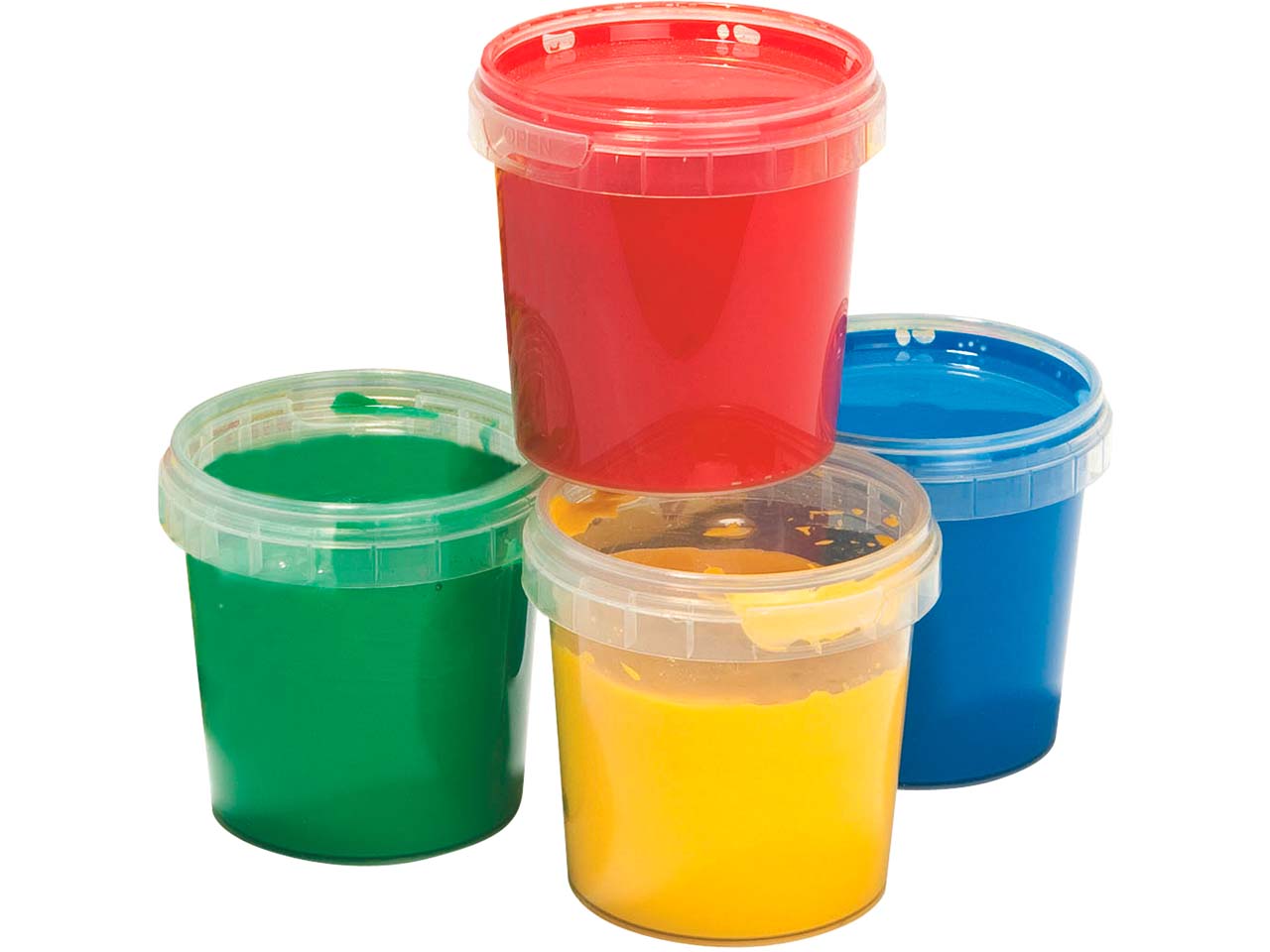 ökoNORM nawaro Fingerfarben blau, rot, gelb, grün