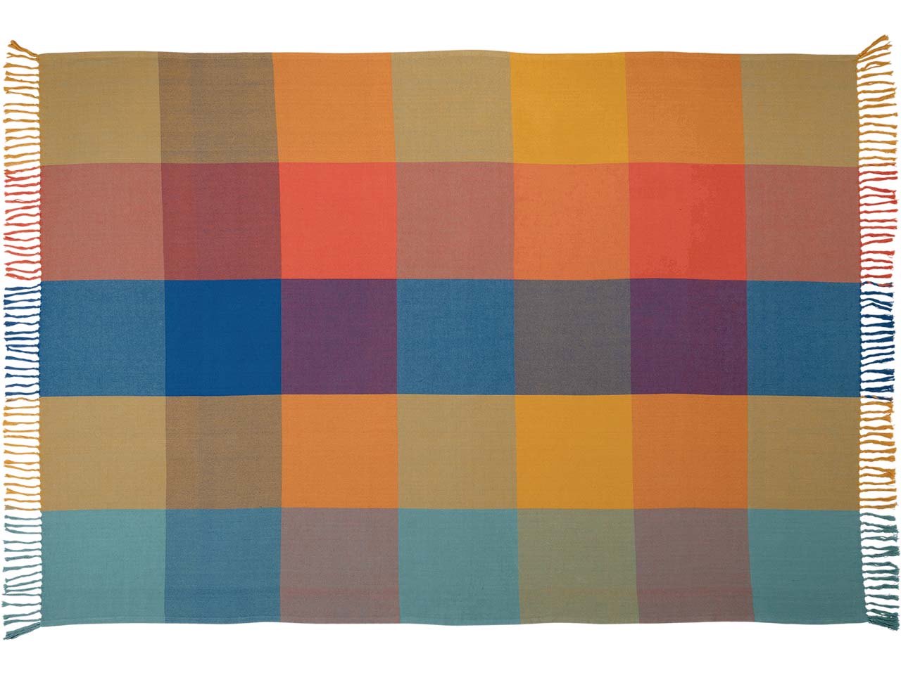 Living Crafts Bio-Wohndecke "ATHEN" 160x120 cm, Twill-Gewebe, multicolour