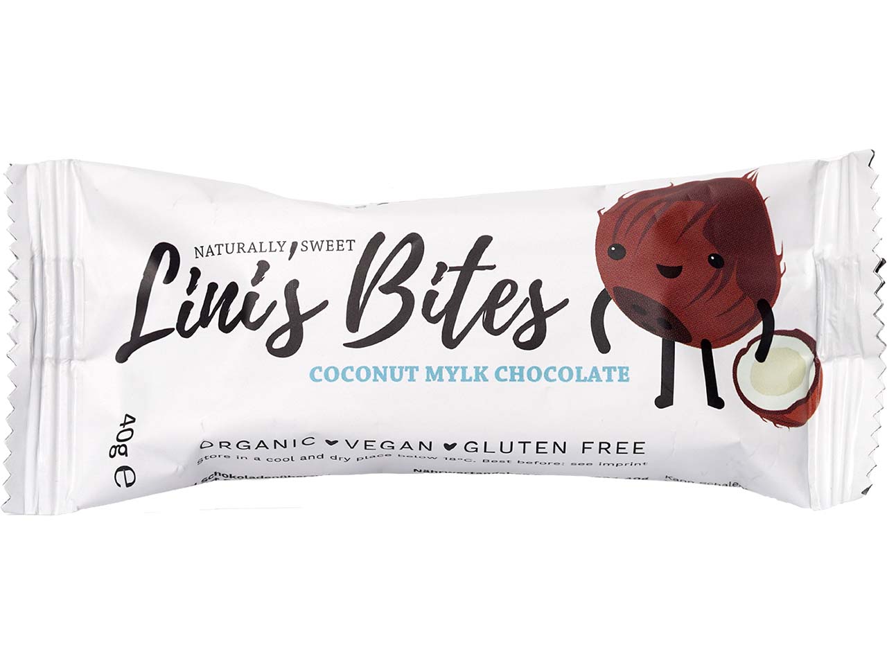 Lini's Bites Bio-Riegel, Coconut Mylk Chocolate, vegan, 40 g