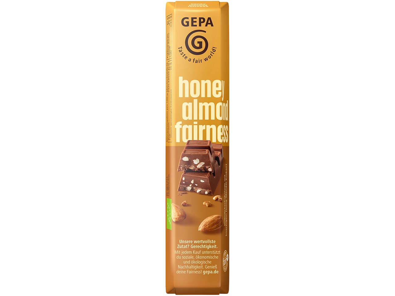 GEPA Bio-Schokoladenriegel "Honey Almond" Fairness, 45 g