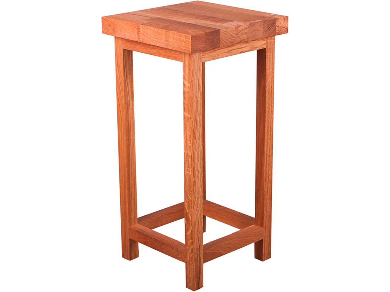 Blumenständer "MAX 4" B 30 x T 30 x H 60 cm, Plattenstärke 4 cm, Eiche geölt