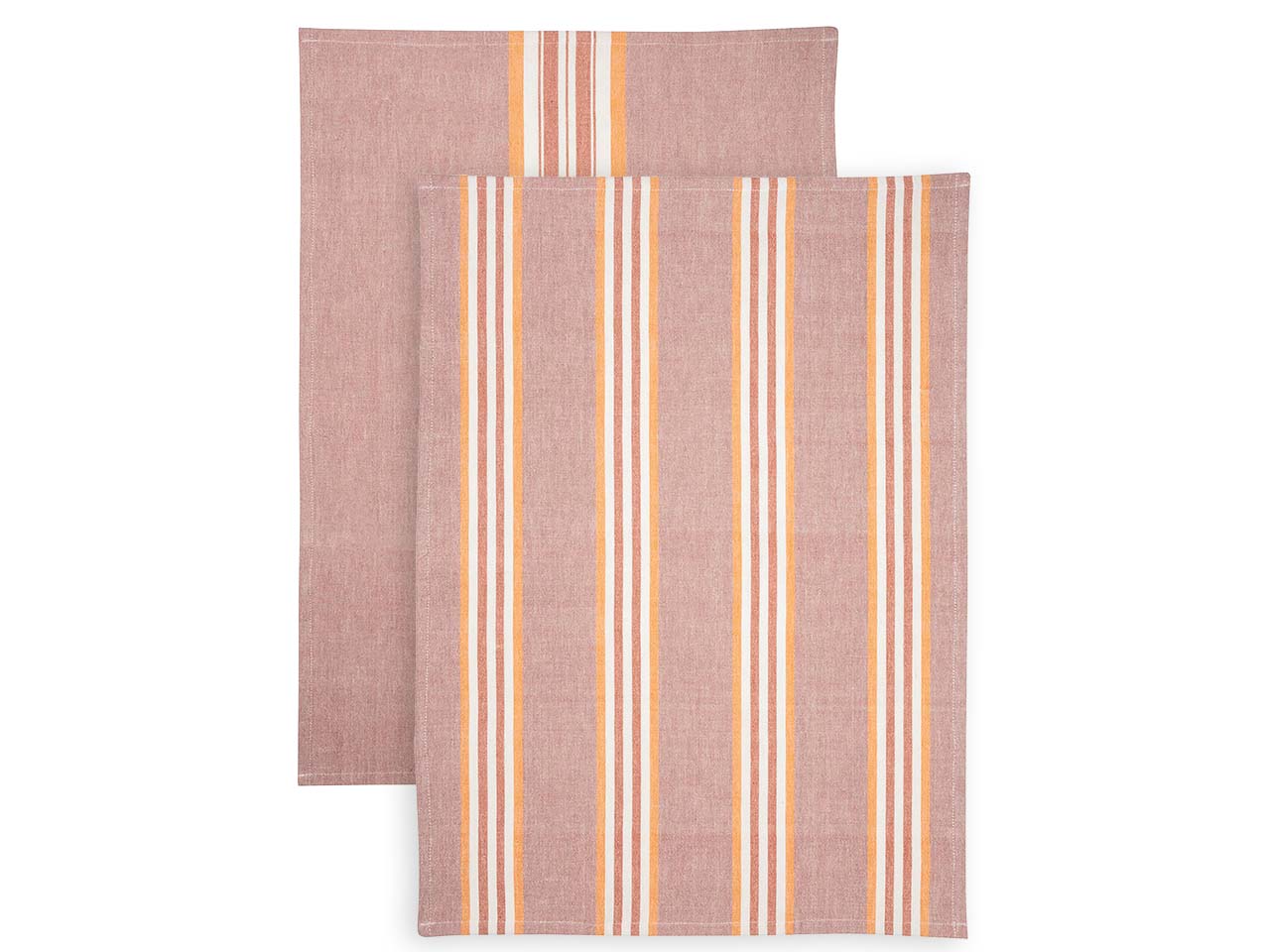 tranquillo 2er-Set Bio-Geschirrtücher "STRIPES" 70 x 50 cm, rot