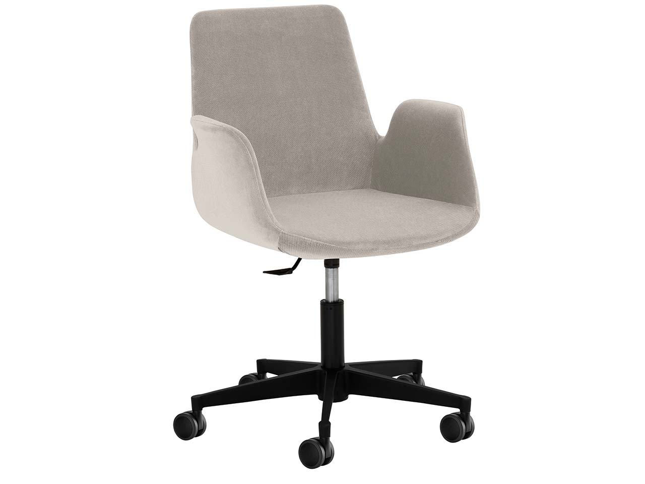 Besucherstuhl "2010" mit Kunststoff-Fußkreuz, beige