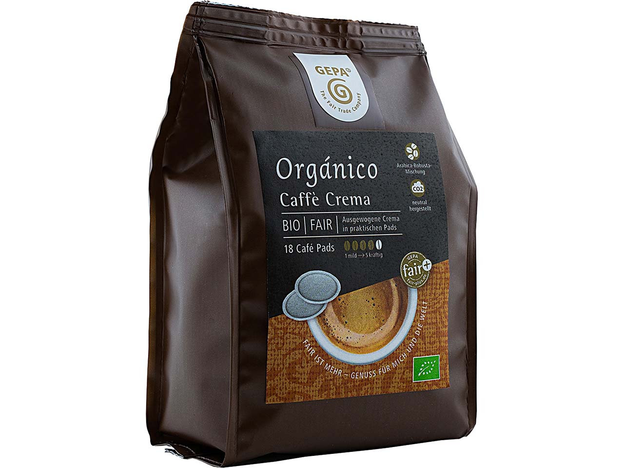 GEPA Bio Kaffeepads "Crema" 18 x 7 g