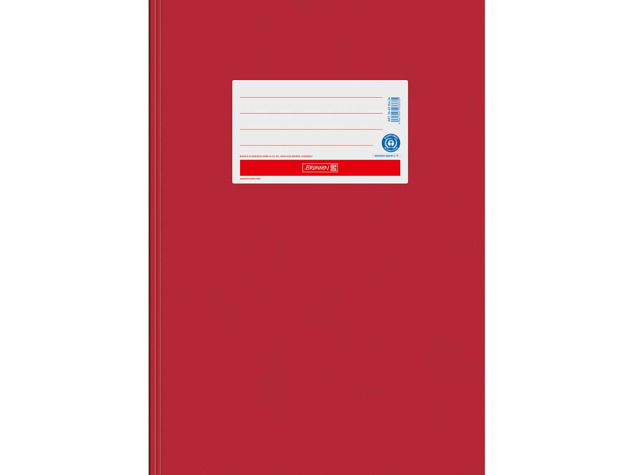 BRUNNEN Heftumschlag "Premium" aus Papier extrastark, DIN A4, hochrot
