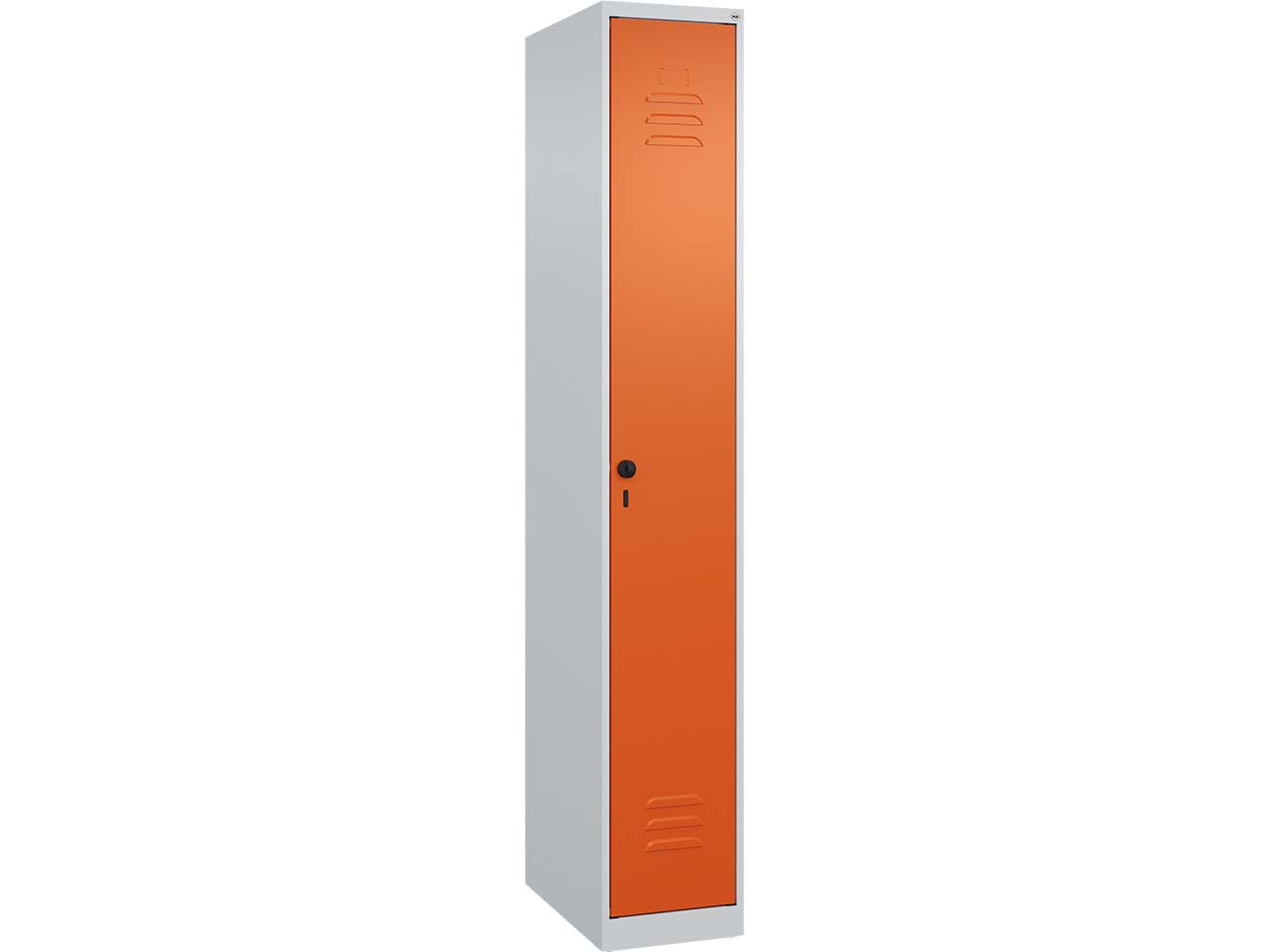 C+P Spind Classic PLUS, 1 Abteil, 1850x300x500mm, Lichtgrau/Reinorange