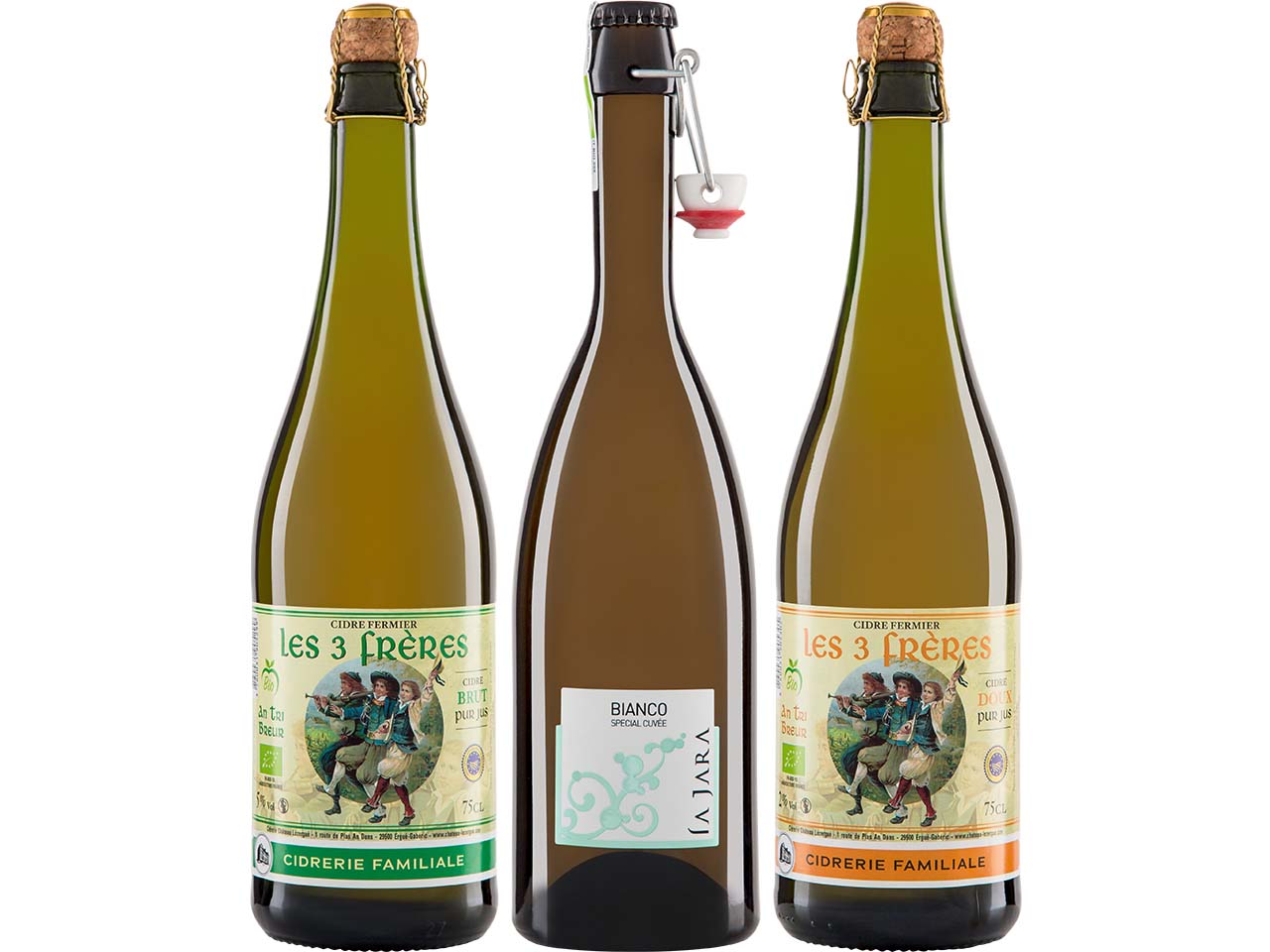 Bio-Weinpaket "Pfiffig" mit Cidre und Perlwein, 3 x 0,75 l