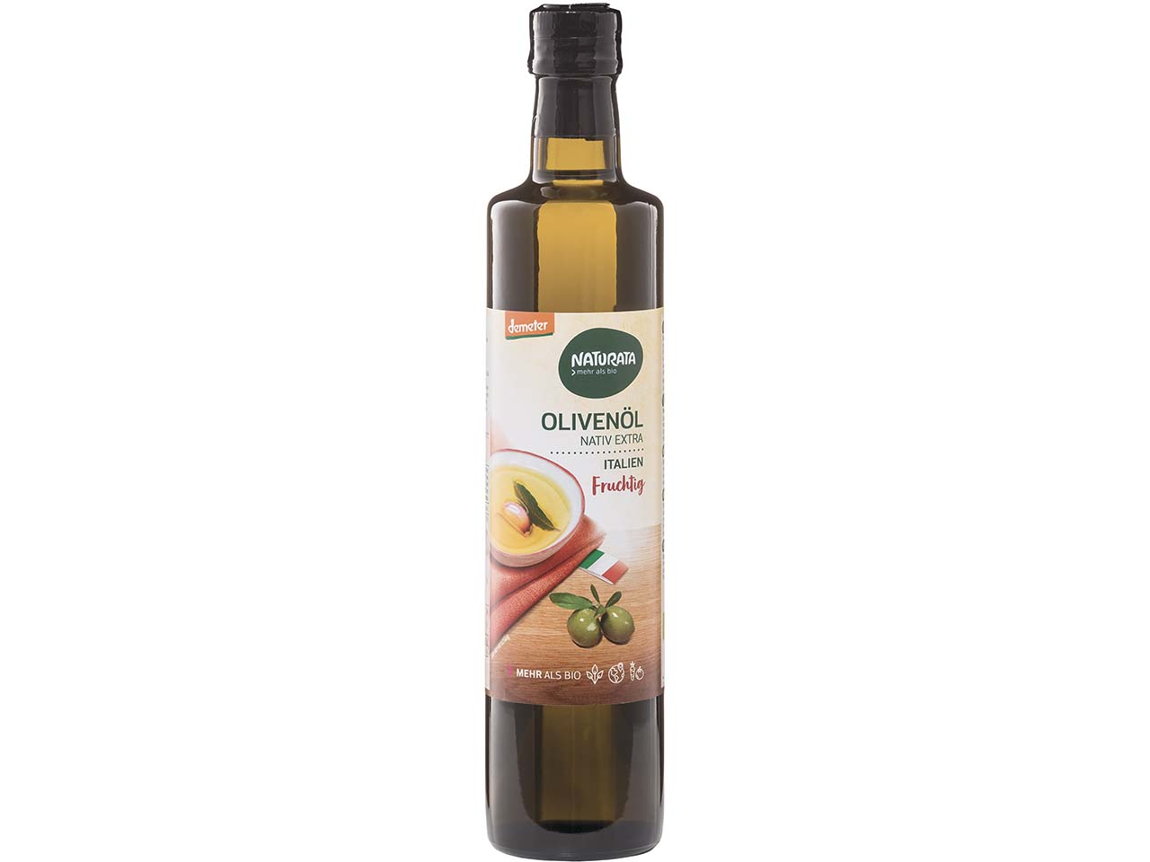 NATURATA Bio-Olivenöl "Italien" nativ extra, demeter-zertifiziert, 500 ml NATURATA Bio-Olivenöl "Italien" nativ extra, demeter-zertifiziert, 500 ml