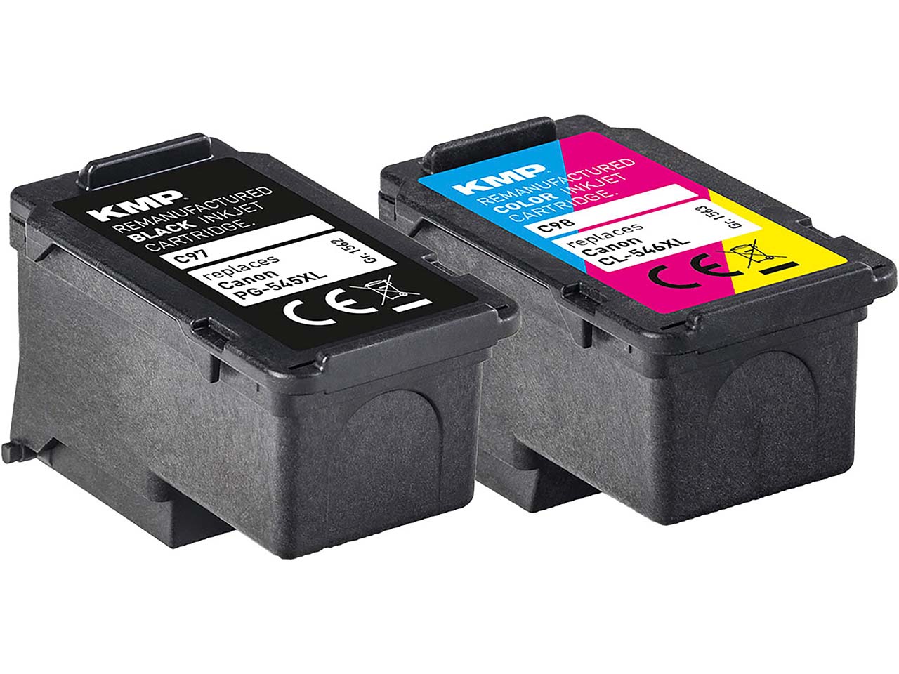 KMP Tintenpatronen ersetzt Canon PG-545XL/CL-546XL schwarz, color, 2er-Set
